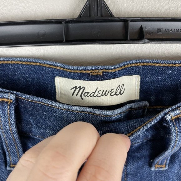 Madewell Womens High Rise Denim Shorts Size 27 Lemoyne Dark Wash Cut Off Pockets - Picture 3 of 4
